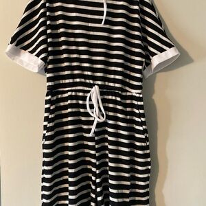 Cupshe Black and White Striped Jumpsuit